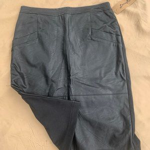 Love Riche Black Faux Leather Skirt